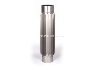 Труба-радіатор димохідна ВЕНТ УСТРІЙ з нержавіючої сталі Ø150, 50 см, 0,8 мм - VU-R-D150-0,5-0,8