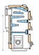 Универсальный твердотопливный котел METALBET Aqua Basic RW 50 kW - ABRW50 - 3