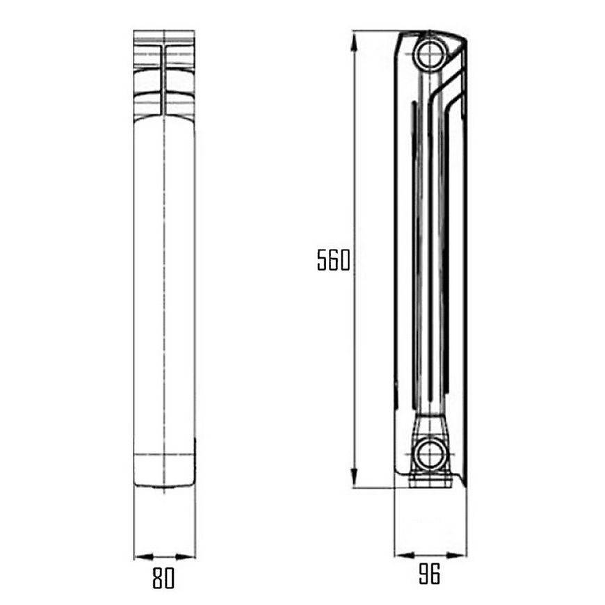 Радиатор биметаллический THERMO ALLIANCE Bi-Magnum 500/96 - M50096B